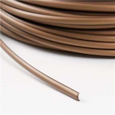 Ротанг искусственный гладкий 6 мм 100 м полутрубка ( бронза металлик)