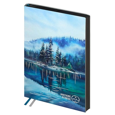 Ежедневник недатированный Escalada, #Аффирмации, А5, 160 л., "Туман над островом"