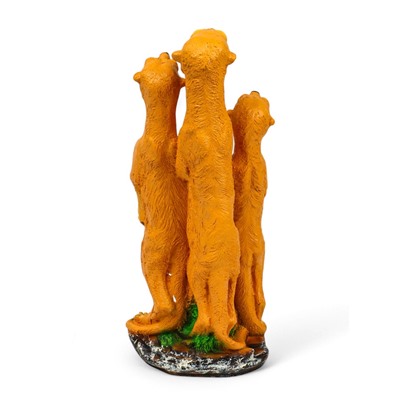 Садовая фигура из полистоуна «Сурикаты четвёрка», 46×17×20 см