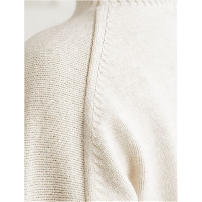 Свитер с высоким воротом из пряжи с кашемиром