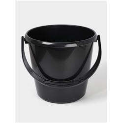 Ведро хозяйственное, 20 л, пластик, чёрное