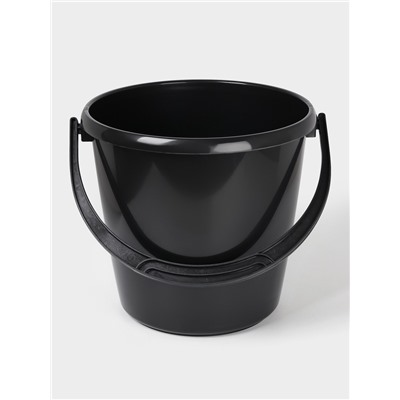 Ведро хозяйственное, 20 л, пластик, чёрное