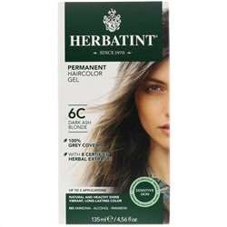 Herbatint, Стойкая гель-краска для волос, 6C, темный пепельный блондин, 135 мл (4,56 жидк. унции)