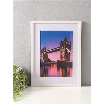 Фоторамка для фото 30×40 см, с паспарту 21×30 см, Lumo, белый