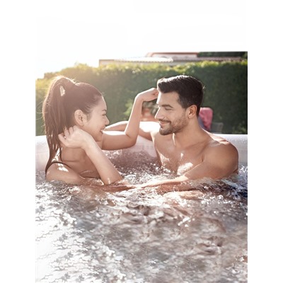 Спа – бассейн Ibiza AirJet, 180×180×66 см, фильтр-насос, тент, дозатор для химии, аэромассаж, квадратный, 6002U Bestway