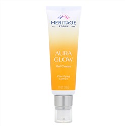 Heritage Store, Aura Glow Gel Cream, Clarifying Lemon,  1.7 oz (50 g)