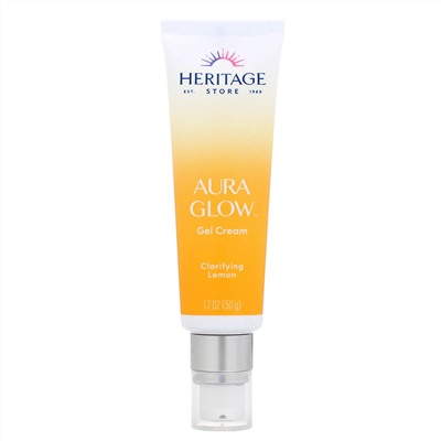 Heritage Store, Aura Glow Gel Cream, Clarifying Lemon,  1.7 oz (50 g)