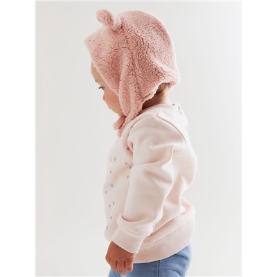 Шапка ушанка детская «Крошка Я», размер 48-50, пудровая