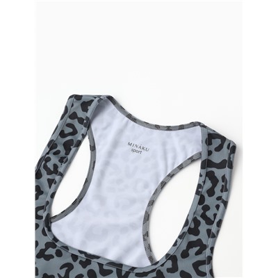 Топ леопардовый женский MINAKU, чёрный, размер 46