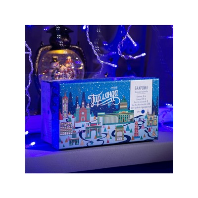 Гирлянда «Бахрома» 4×0.6 м, IP44, прозрачная нить, 180 LED, свечение синее, 8 режимов, 220 В