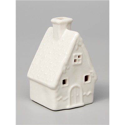 Светодиодная фигура «Уютный дом», 6.5×6×9.8 см, 1 LED, керамика, от батареек LR44×3, тёплый белый свет