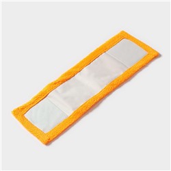 Насадка для плоской швабры «Доляна», 40×10 см, микрофибра, 60 г, оранжевая