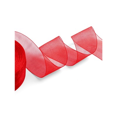 Лента капроновая, 40 мм, 20±1 м, красная, №26