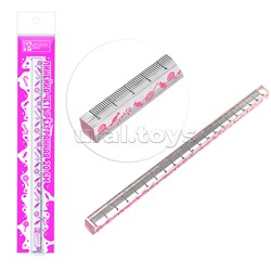 Линейка четырёхгранная "Розовые конфеты" 20 см, акрил