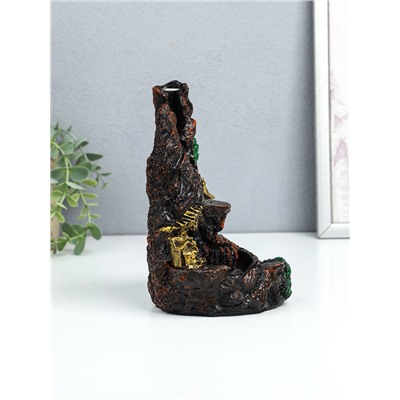 Подставка для благовоний TAKE IT EASY «Храм в горах», набор благовоний конусы, стелющийся дым, 18.5×18 см