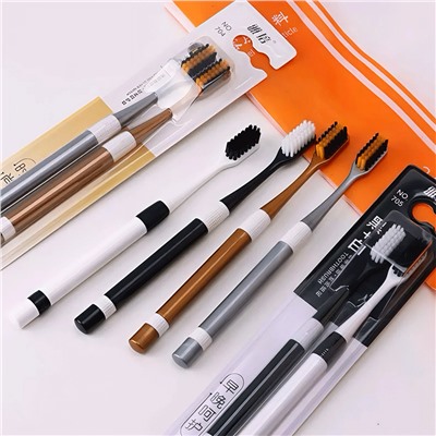 Набор мягких зубных щеток с бамбуковым углём «Abbott»