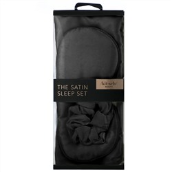 Kitsch, The Satin Sleep Set, Black, 3 Piece Set