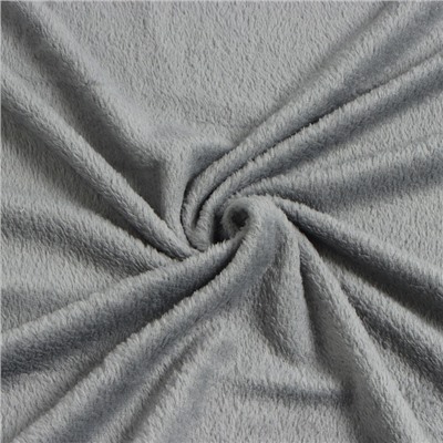 Плед «Этель», 150×200 см, корал-флис, серый