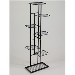 Подставка для цветов Greengo, 7 полок, 43×22×126 см, напольная, металл, чёрная