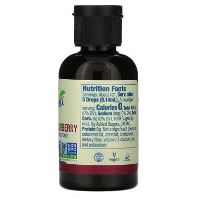 Now Foods, Стевия (Better Stevia), жидкий сахарозаменитель, гранат и черника, 2 жидких унции (60 мл)
