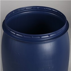 Бочка пищевая, 127 л, пластиковая, с крышкой, синяя, Open Top