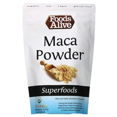 Foods Alive, Superfoods, Organic Maca Powder, 8 oz (227 g)