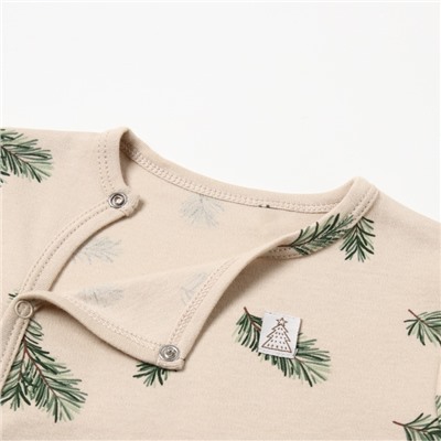 Боди детское «Крошка Я. Еловые веточки», рост 62-68 см