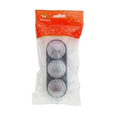 Игрушка для кошек из кошачьей мяты «Вращающиеся шарики» на основании,14×6 см, серая