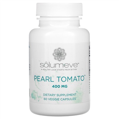Solumeve, Pearl Tomato, добавка для здоровья кожи, 400 мг, 60 растительных капсул