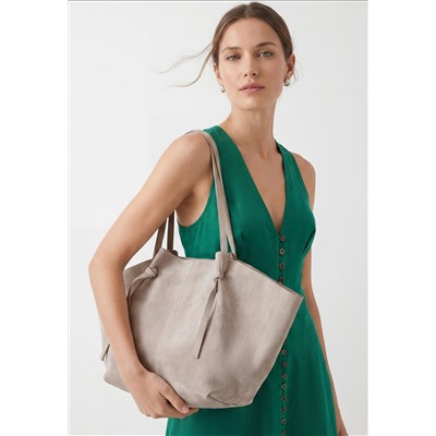 Женская сумка-тоут, цвет жемчужно-серый