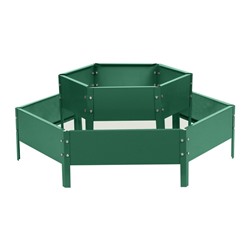 Клумба оцинкованная, 2 яруса, d=60–100 см, высота бортика 30 см, зелёная, Greengo