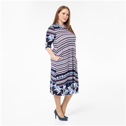 Платье, текстиль, голубой