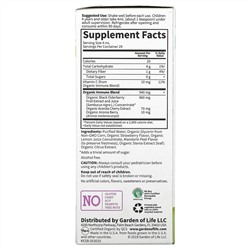 Garden of Life, Kids Organic Elderberry Immune Syrup 3.9 fl oz (116 mL)