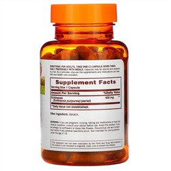 Sundown Naturals, эхинацея (цельное растение), 400 мг, 100 капсул