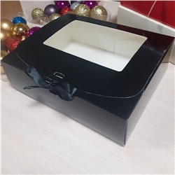 Подарочная коробка черная 24х20х7см