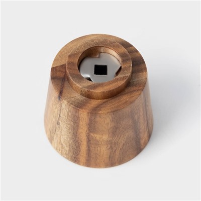 Мельница для специй Magistro Wooden, 5×16.5 см, керамический механизм, коричневая