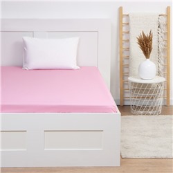 Простыня 1.5 спальная «Этель», 150×215 см, розовая, бязь