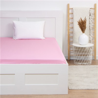 Простыня 1.5 спальная «Этель», 150×215 см, розовая, бязь