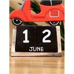 Календарь настольный «Мопед», 14×5.5×14 см, дерево, красный