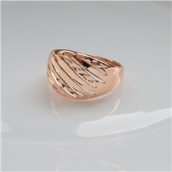 Кольцо 18 р широкое ювелирная бижутерия коллекция "Дубай" покрытие: позолота с алмазной гранью, арт.314.384-18