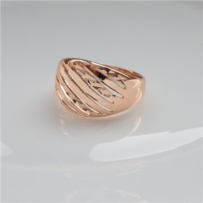 Кольцо 19 р широкое ювелирная бижутерия коллекция "Дубай" покрытие: позолота с алмазной гранью, арт.314.384-19