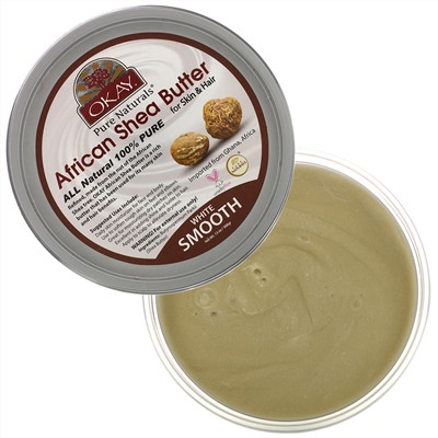 Okay Pure Naturals, African Shea Butter, White  Smooth, 13 oz (368 g)