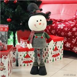 Новогоднее украшение Снеговик на телескопических ножках 60/85 см / NY202101 /уп 24/