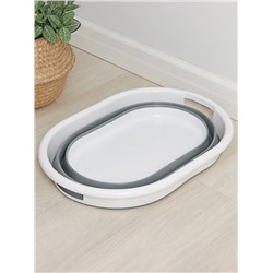 Таз складной Доляна, 39 л, 61.5×44×26.5 см, серый