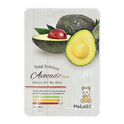 Dr.MeLoSo Тканевая маска для лица с экстрактом авокадо / Total Solution Avocado Mask, 25 г