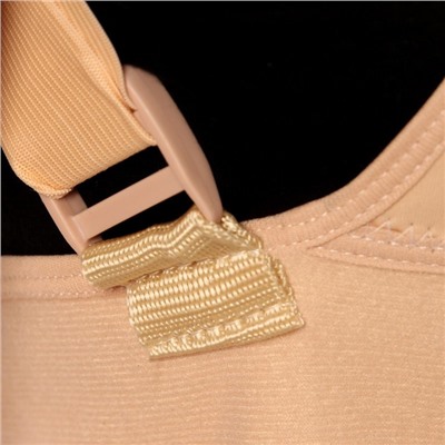 Массажёр - фиксатор для осанки и поясницы, на фастексах, размер S/M, бежевый