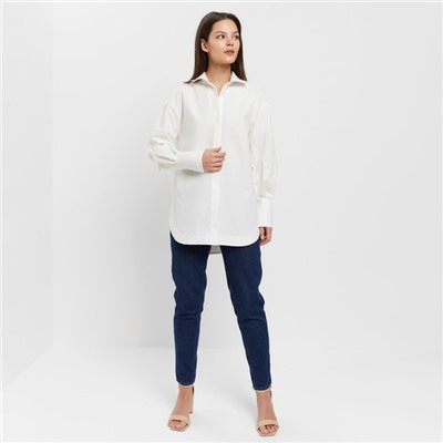 Рубашка женская с рукавами фонариками MINAKU: Casual Collection, размер 46, белая