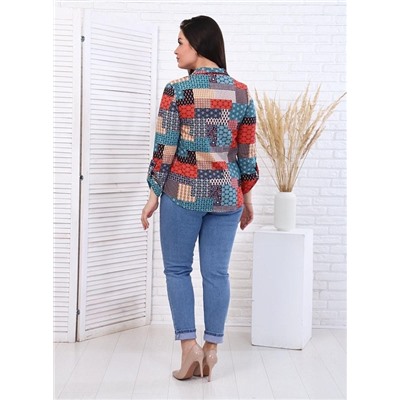 Рубашка "Пэчворк" (Бирюза)