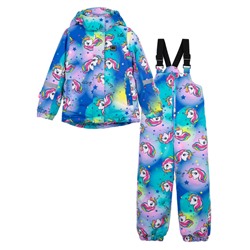 Комплект текстильный с полиуретановым покрытием для девочек: куртка, полукомбинезон