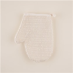 Мочалка - варежка массажная SL Home «Ортика», крапива, хлопок, 21×18 см, бежевая